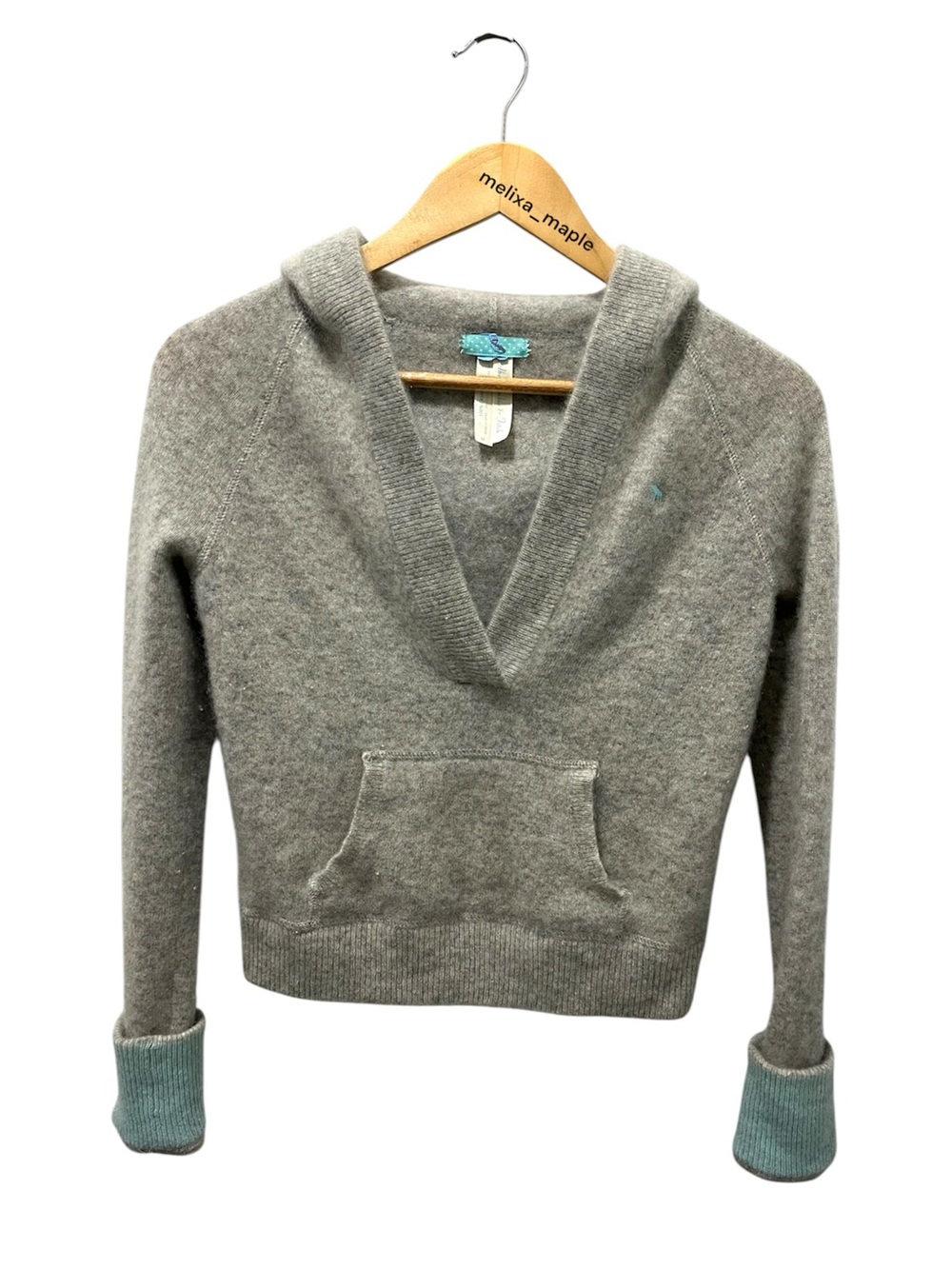 Abercrombie & Fitch Vintage Medium Cashmere Hoodie Gray Made in Japan Quality
